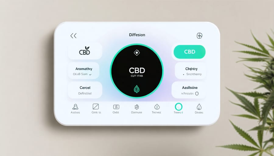 Digital interface for smart CBD diffusion system controls